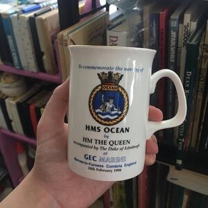 1998 H M S Ocean commemorative mug